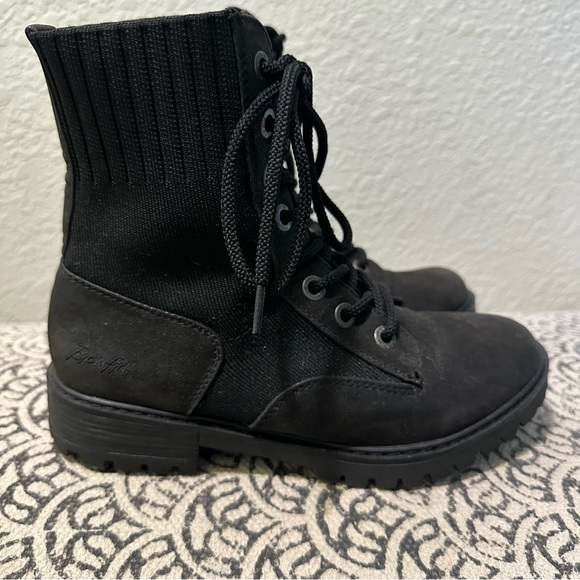 Blowfish Black Lace-Up Combat Boots - Picture 5 of 8